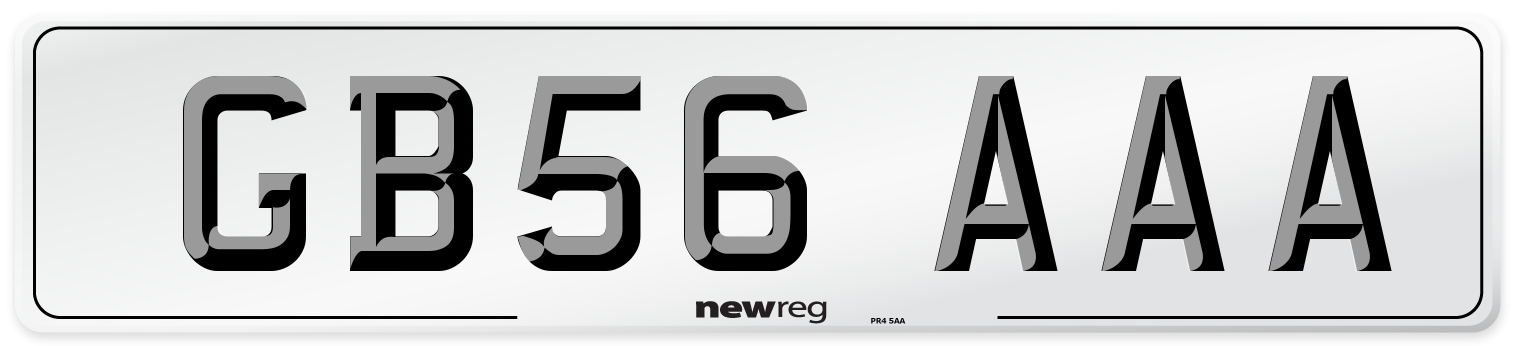 GB56 AAA Number Plate from New Reg